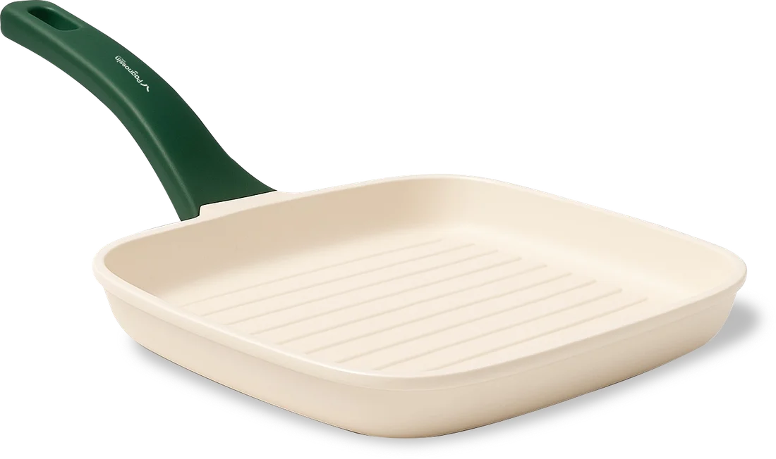 Bistecchiera Aromatica crema vista di tre quarti